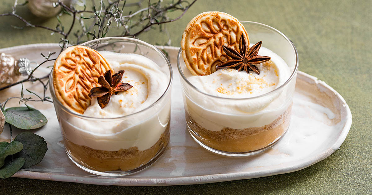 Kambly – Quitten Joghurt Mousse mit Bretzeli